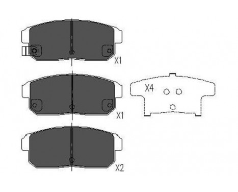 Brake Pad Set, disc brake KBP-4547 Kavo parts