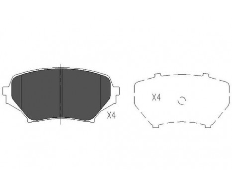 Brake Pad Set, disc brake KBP-4550 Kavo parts