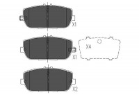 Brake Pad Set, disc brake KBP-4551 Kavo parts