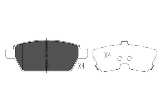 Brake Pad Set, disc brake KBP-4554 Kavo parts