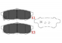 Brake Pad Set, disc brake KBP-4555 Kavo parts