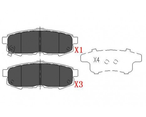 Brake Pad Set, disc brake KBP-4555 Kavo parts