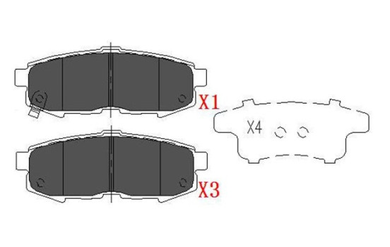 Brake Pad Set, disc brake KBP-4555 Kavo parts
