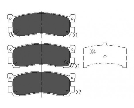 Brake Pad Set, disc brake KBP-4556 Kavo parts