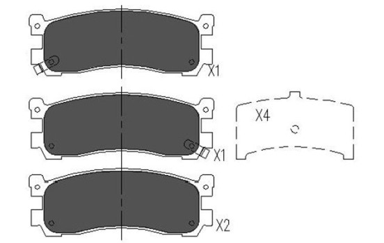 Brake Pad Set, disc brake KBP-4556 Kavo parts