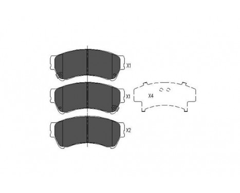 Brake Pad Set, disc brake KBP-4557 Kavo parts