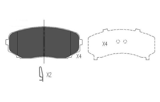 Brake Pad Set, disc brake KBP-4558 Kavo parts