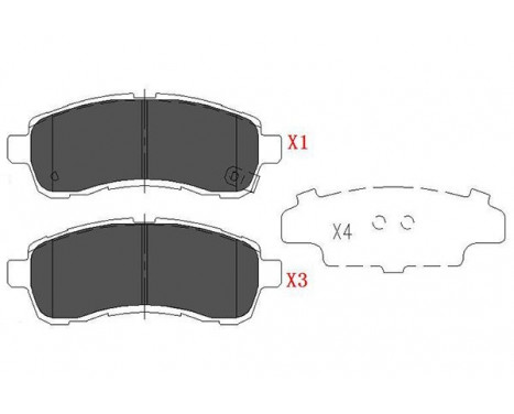 Brake Pad Set, disc brake KBP-4560 Kavo parts