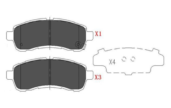 Brake Pad Set, disc brake KBP-4560 Kavo parts