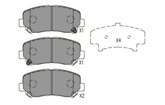 Brake Pad Set, disc brake KBP-4563 Kavo parts