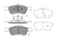 Brake Pad Set, disc brake KBP-4564 Kavo parts
