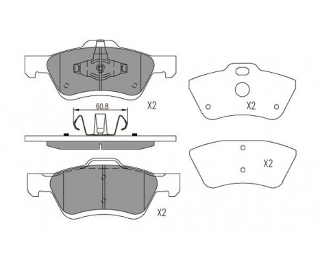 Brake Pad Set, disc brake KBP-4564 Kavo parts