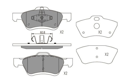 Brake Pad Set, disc brake KBP-4564 Kavo parts