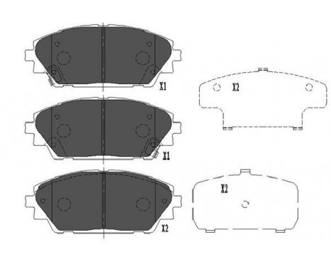 Brake Pad Set, disc brake KBP-4571 Kavo parts