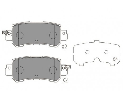 Brake Pad Set, disc brake KBP-4573 Kavo parts