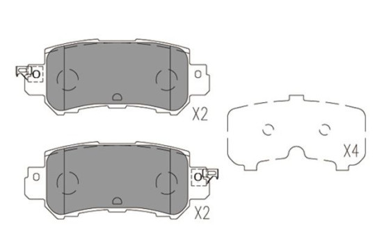 Brake Pad Set, disc brake KBP-4573 Kavo parts