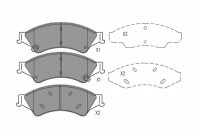Brake Pad Set, disc brake KBP-4574 Kavo parts