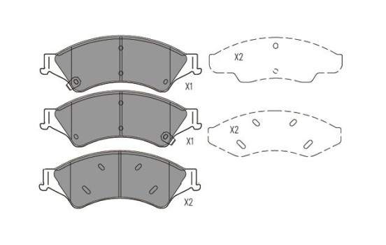 Brake Pad Set, disc brake KBP-4574 Kavo parts