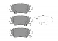 Brake Pad Set, disc brake KBP-4575 Kavo parts