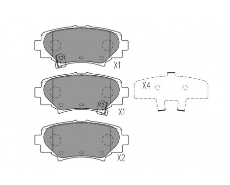 Brake Pad Set, disc brake KBP-4575 Kavo parts