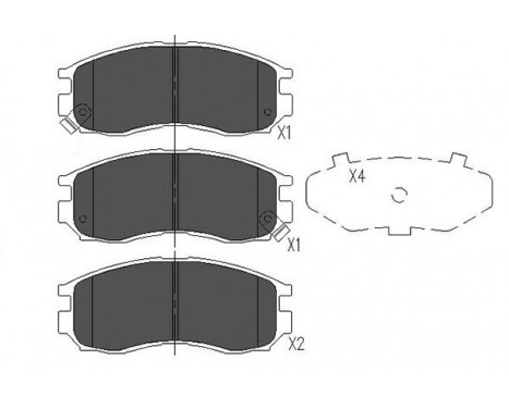 Brake Pad Set, disc brake KBP-5502 Kavo parts