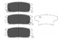 Brake Pad Set, disc brake KBP-5504 Kavo parts