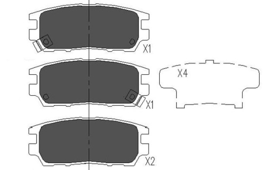 Brake Pad Set, disc brake KBP-5504 Kavo parts