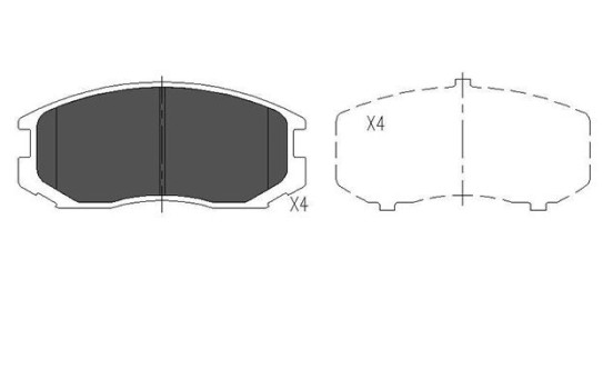 Brake Pad Set, disc brake KBP-5505 Kavo parts