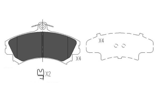Brake Pad Set, disc brake KBP-5507 Kavo parts
