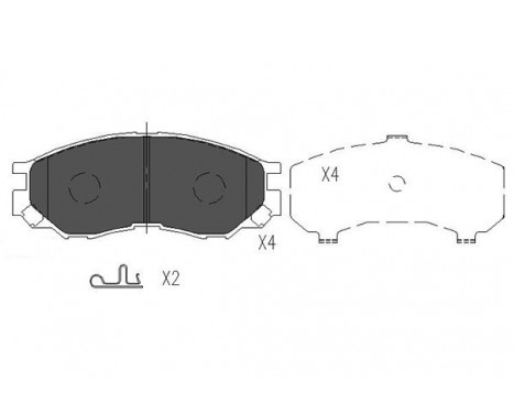 Brake Pad Set, disc brake KBP-5508 Kavo parts