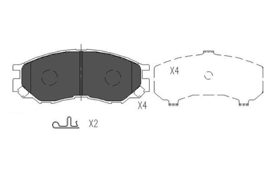 Brake Pad Set, disc brake KBP-5508 Kavo parts