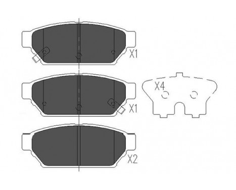 Brake Pad Set, disc brake KBP-5510 Kavo parts