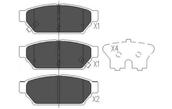 Brake Pad Set, disc brake KBP-5510 Kavo parts