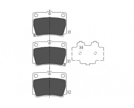 Brake Pad Set, disc brake KBP-5512 Kavo parts