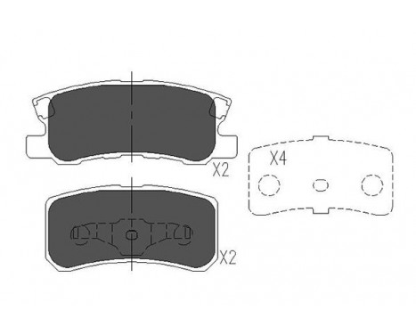 Brake Pad Set, disc brake KBP-5515 Kavo parts