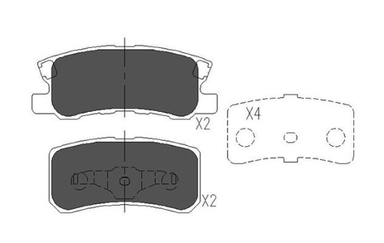 Brake Pad Set, disc brake KBP-5515 Kavo parts