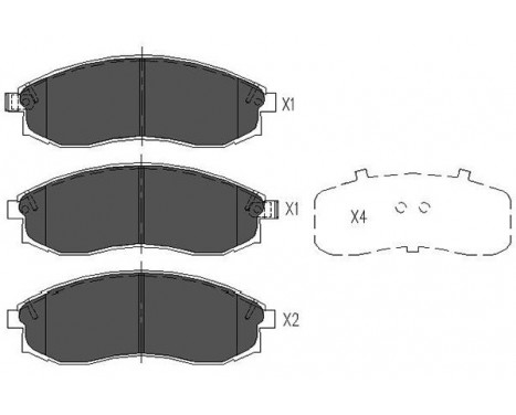 Brake Pad Set, disc brake KBP-5517 Kavo parts