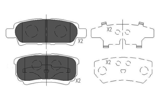 Brake Pad Set, disc brake KBP-5518 Kavo parts