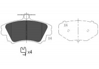 Brake Pad Set, disc brake KBP-5519 Kavo parts