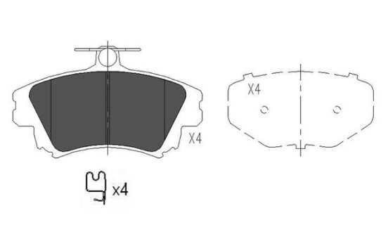 Brake Pad Set, disc brake KBP-5519 Kavo parts