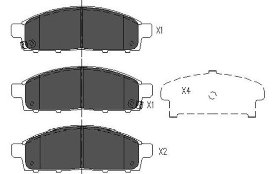Brake Pad Set, disc brake KBP-5520 Kavo parts