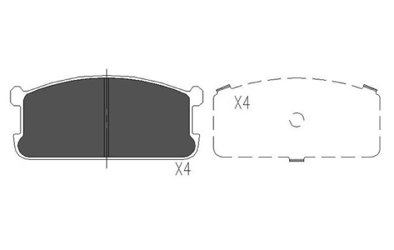 Brake Pad Set, disc brake KBP-5521 Kavo parts
