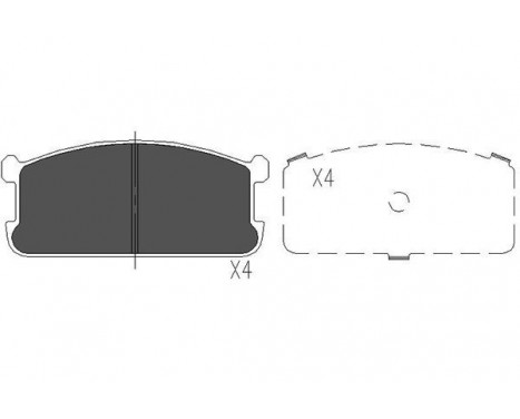 Brake Pad Set, disc brake KBP-5521 Kavo parts, Image 2