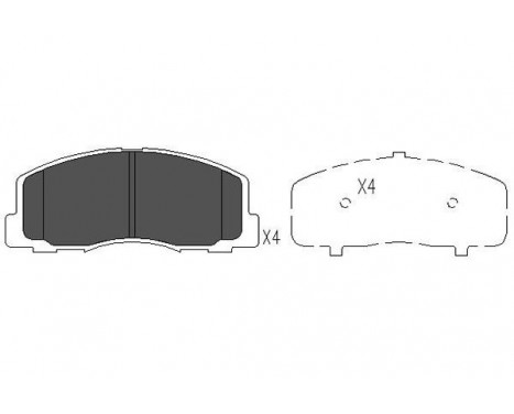 Brake Pad Set, disc brake KBP-5523 Kavo parts