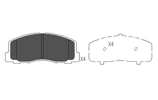 Brake Pad Set, disc brake KBP-5523 Kavo parts
