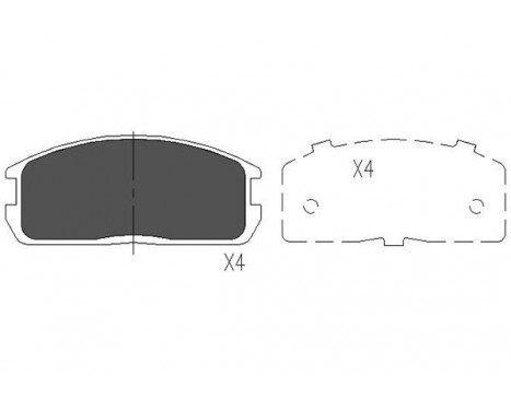 Brake Pad Set, disc brake KBP-5524 Kavo parts