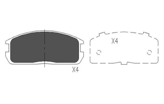 Brake Pad Set, disc brake KBP-5524 Kavo parts