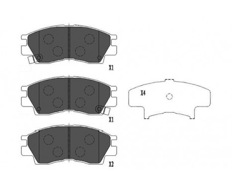 Brake Pad Set, disc brake KBP-5526 Kavo parts