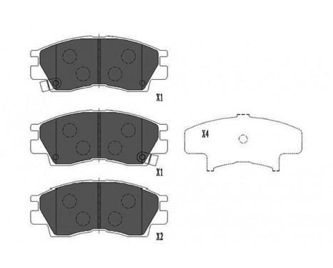 Brake Pad Set, disc brake KBP-5526 Kavo parts, Image 2