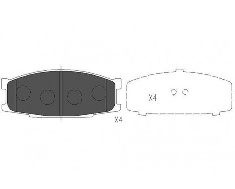 Brake Pad Set, disc brake KBP-5527 Kavo parts, Image 2